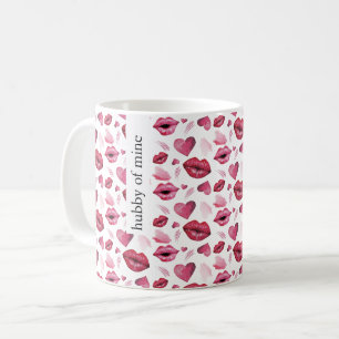 Mug Baisers Et Coeurs Motif Aquarelle