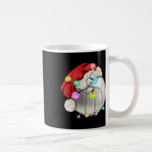 Mug Bal de volley-ball avec Santa Hat Christmas Kid Bo (Droite)