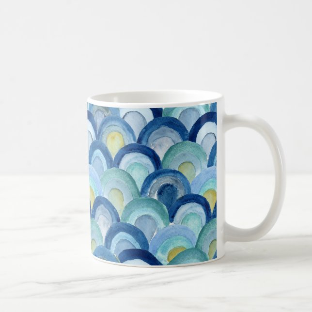 Mug Balances de sirène et vague de verre de mer (Droite)