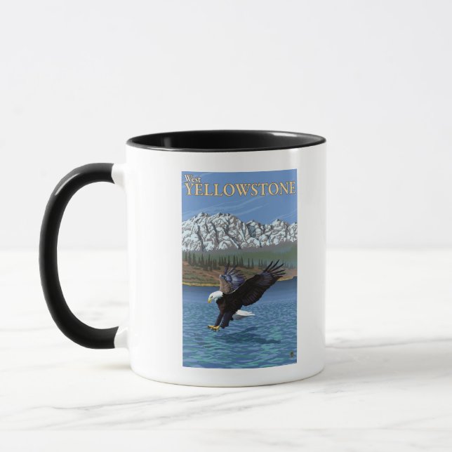 Mug Bald Eagle Diving - West Yellowstone, MT (Gauche)