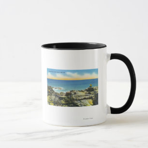 Mug Bald Head Cliffs Vue sur les rochers et le Surf