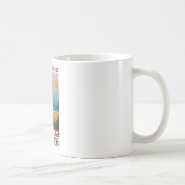 Mug Baléares Vintage Voyage en France (Droite)