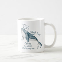 Baleine Faite Grand Blanc Bleu Moderne Cadeau