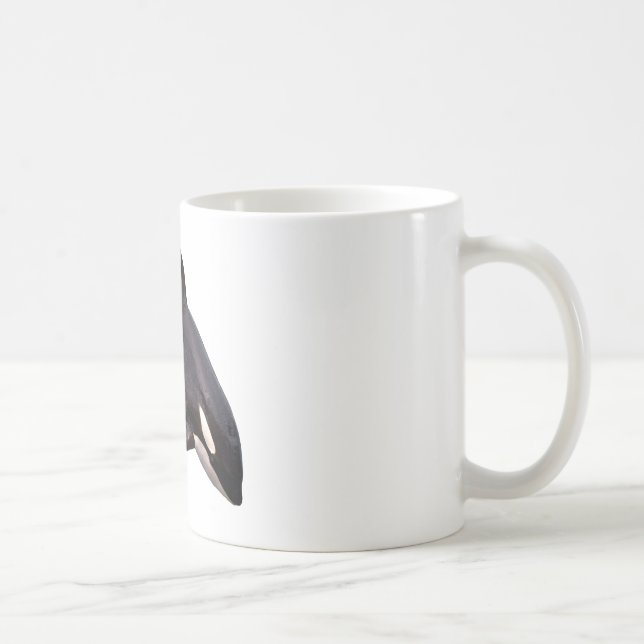 Mug Baleine tueuse isolée sautant (Droite)