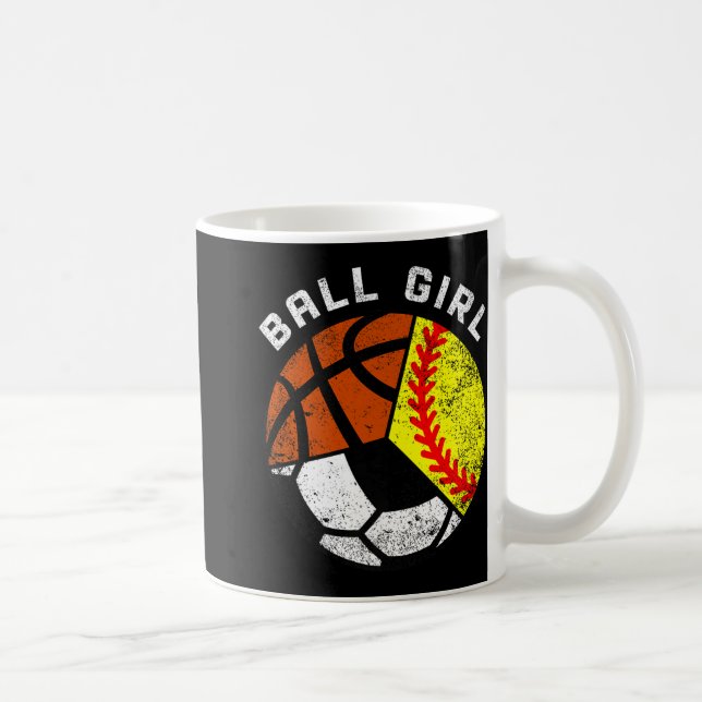 Mug Ball Girl Drôle de softball de football joueur de  (Droite)