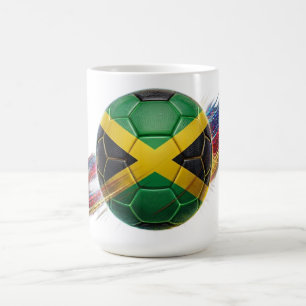 Mug Balle de football de Jamaïque Prêt pour le stade