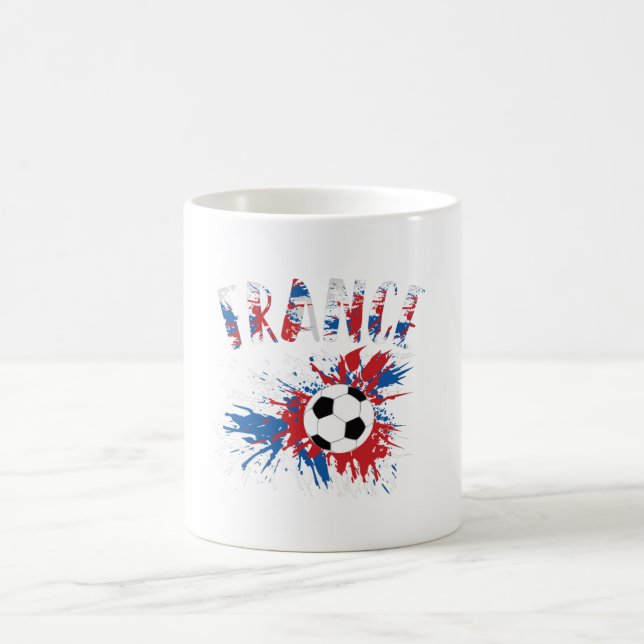 Mug Balle de football en grunge drapeau de la France (Centre)