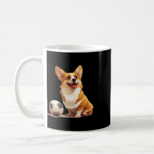 Mug Balle de football pour chien Corgi Équipe sportive