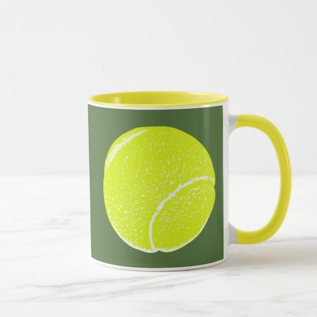 Mug balle de tennis jaune (Droite)