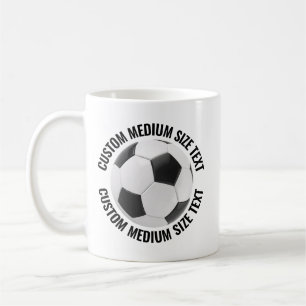 Mug Balle de Tennis Texte Personnalisé Moyen 11oz. Sur
