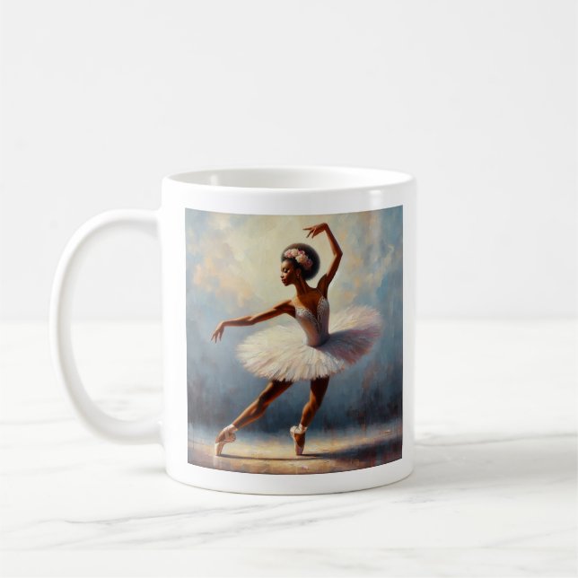 Mug Ballerina classique africaine-américaine (Gauche)
