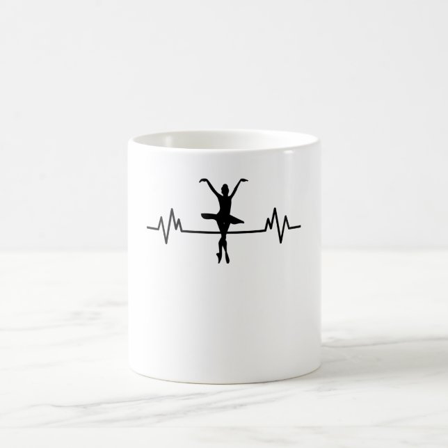 Mug Ballerina Heartbeat Design Amusant Classic Ballet  (Centre)