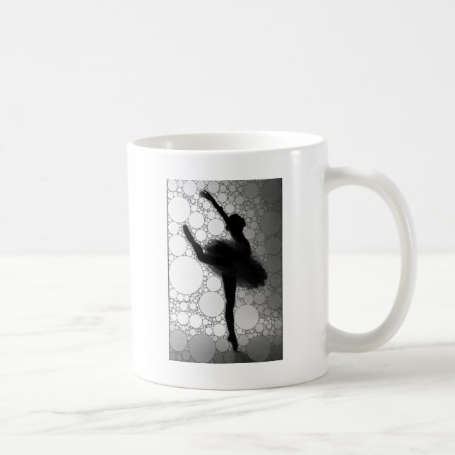 Mug Ballet Black Blanc Danse Ballerina (Droite)