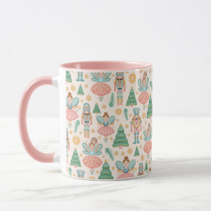 Mug Ballet et fées de craquelins sur Arrière - plan de