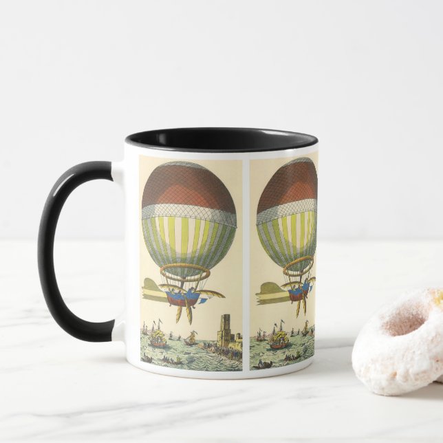 Mug Ballon à air chaud de science-fiction Steampunk vi (Avec donut)