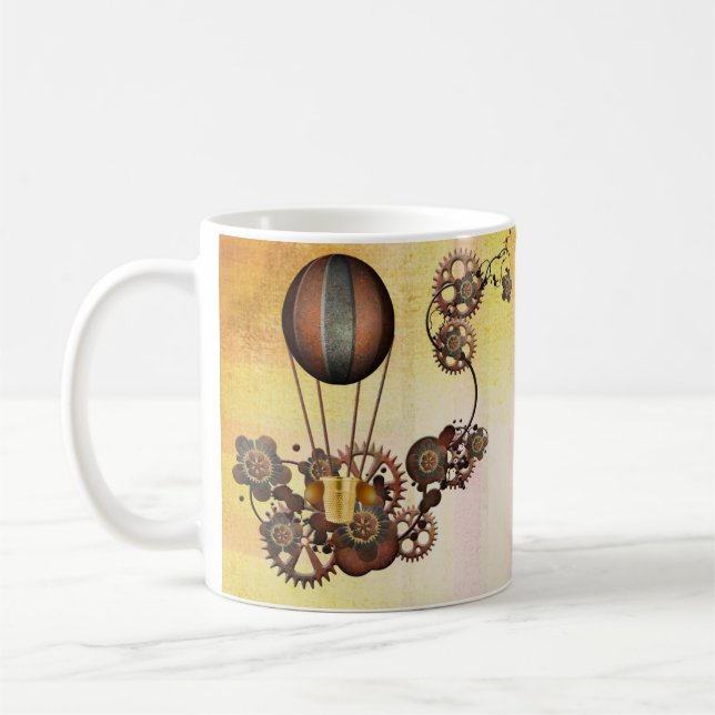 Mug Ballon Steampunk Antique Jaune (Gauche)