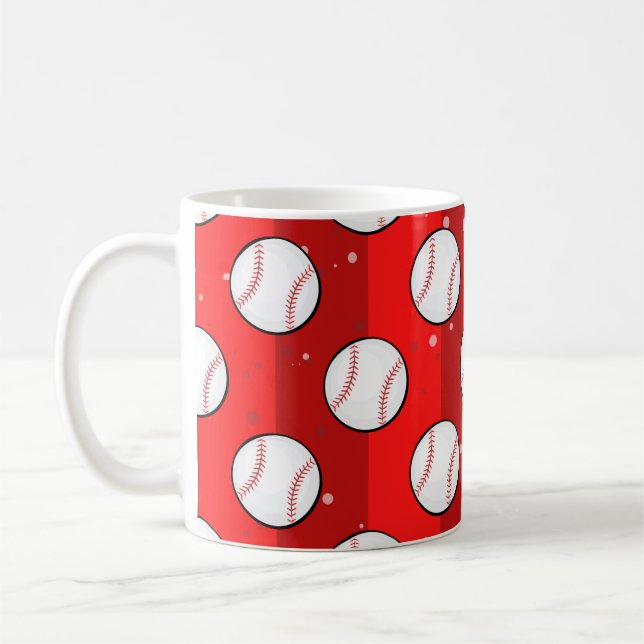 Mug Ballons de baseball - Motif sans couture sur terra (Gauche)