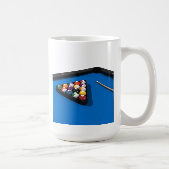 Mug Ballons de billard sur Billard à flancs bleus Tabl (Droite)