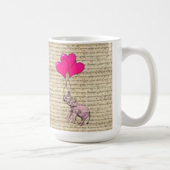 Mug Ballons d'éléphant rose (Droite)