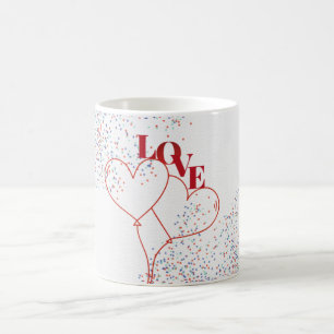 Mug Ballons en forme de cœur d'amour