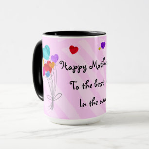 Mug Ballons en forme de cœur découpés dans du papier -