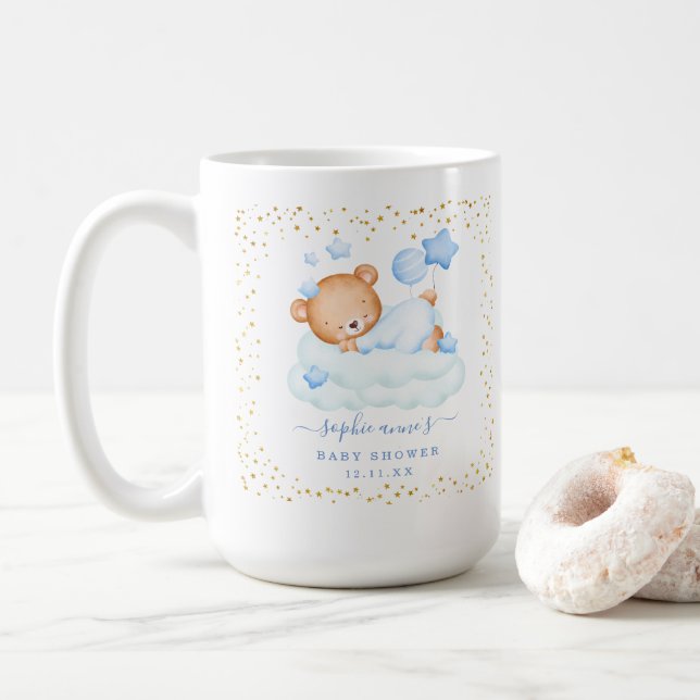 Mug Ballons en peluche mignonette Baby shower garçon (Avec donut)