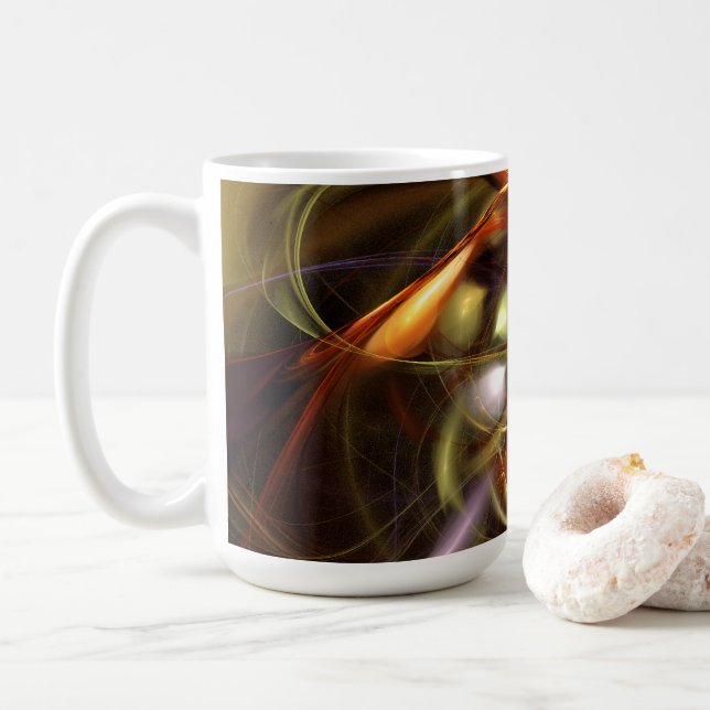 Mug Ballons et Rubans  Abstrait (Avec donut)