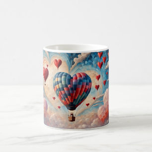 Mug Balloon à air chaud en forme de coeur