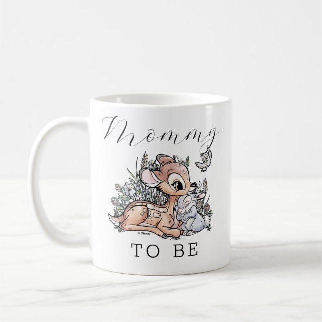 Mug Bambi Baby shower d'aquarelle Maman à être (Gauche)