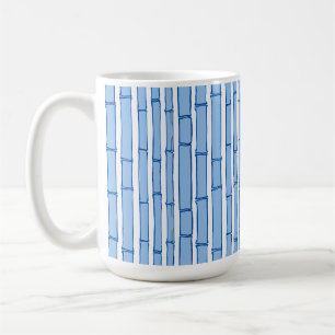 Mug Bambooey Rayure de Bambou en Porcelaine Bleue