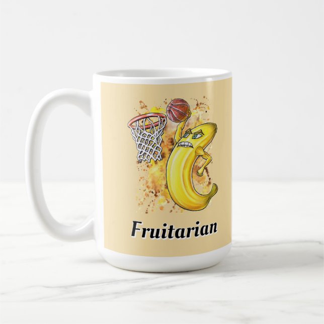 Mug Banana Slam Dunk oeuvre d'art à main personnalisab (Gauche)