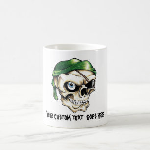 Mug Bandana frais de crâne de pirate de symbole de