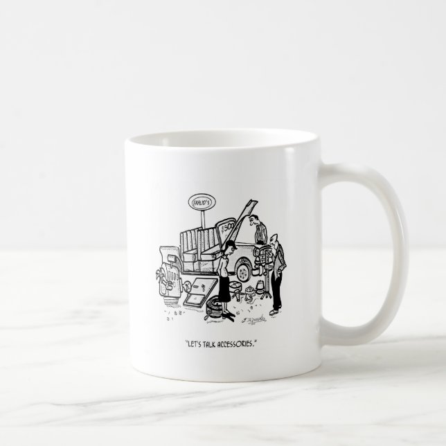 Mug Bande dessinée 3162 de concessionnaire automobile (Droite)