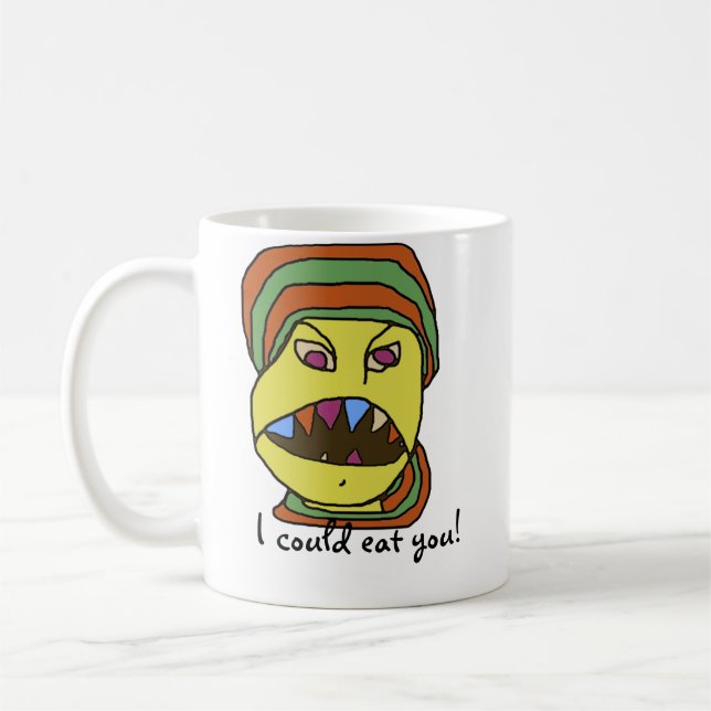 Mug Bande dessinée affamée de WEIRDOS drôles (Gauche)