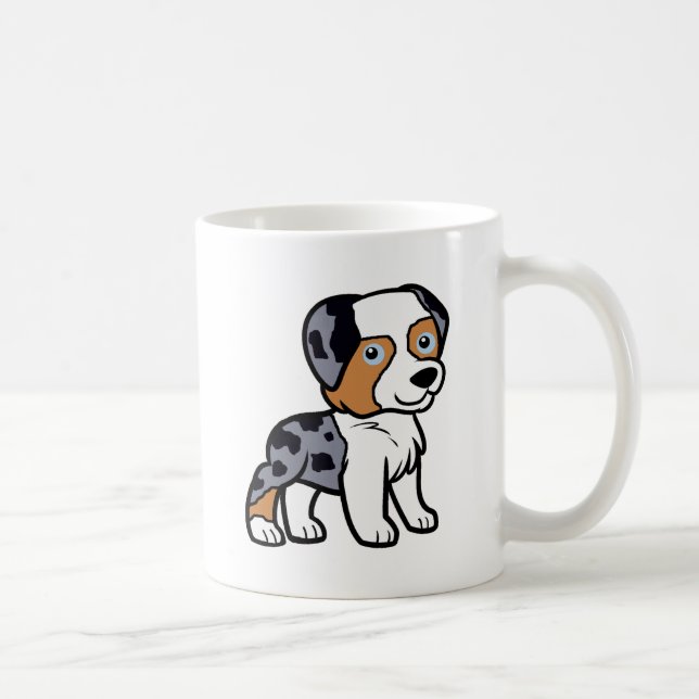 Mug bande dessinée bleue australienne de merle (Droite)