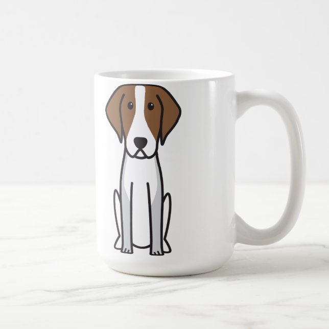 Mug Bande dessinée de chien de fox-hound américain (Droite)