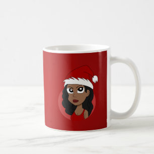 Mug Bande dessinée de fille de Noël