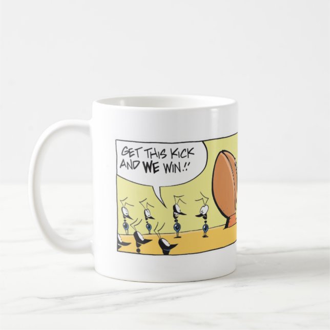 Mug Bande dessinée de fourmi du football de marais (Gauche)