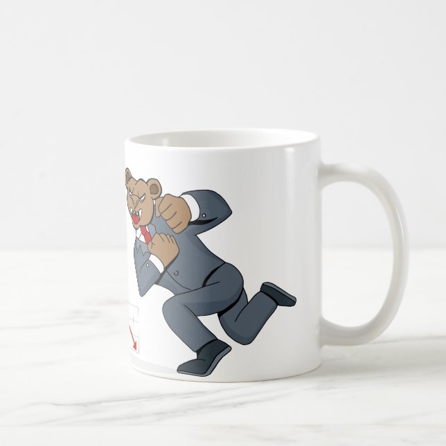 Mug Bande dessinée de marché boursier de bataille (Droite)
