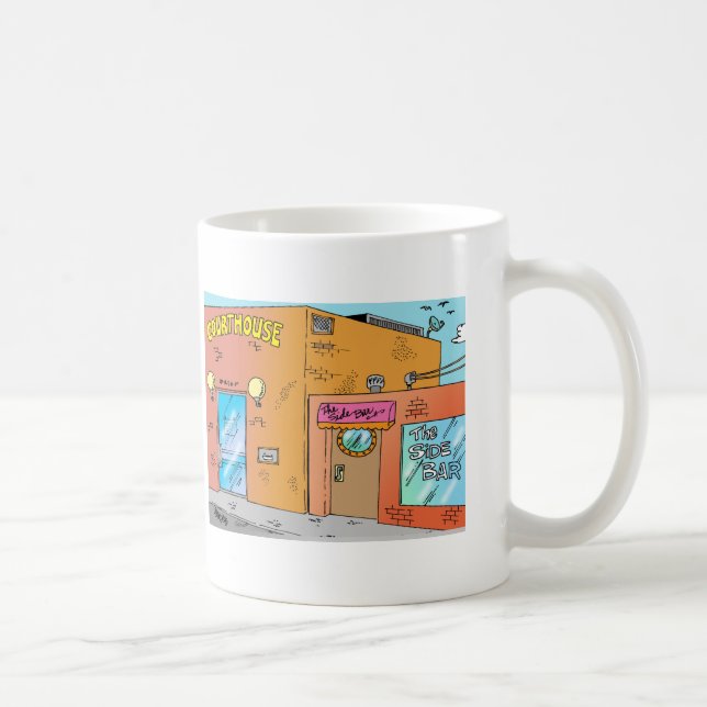 Mug Bande dessinée de tribunal (Droite)