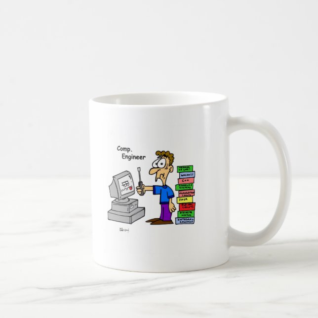 Mug Bande dessinée d'ingénieur informaticien (Droite)