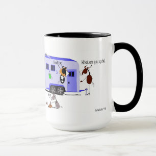 Mug Bande dessinée drôle de chargement de remorque d
