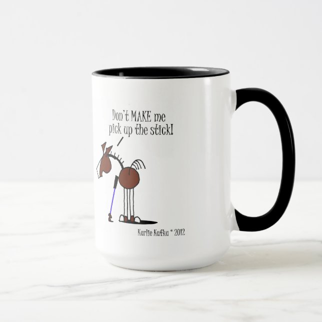 Mug Bande dessinée drôle de cheval (Droite)