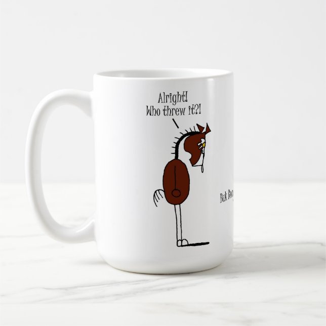 Mug Bande dessinée drôle de cheval et de poulet (Gauche)