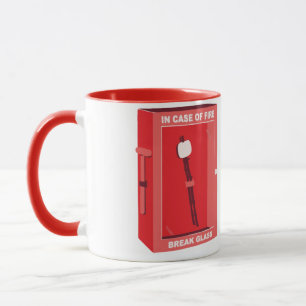 Mug Bande dessinée drôle de guimauve - en cas de feu