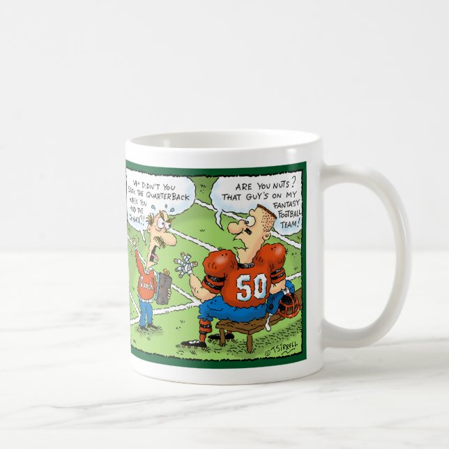Mug Bande dessinée du football d'imaginaire (Droite)