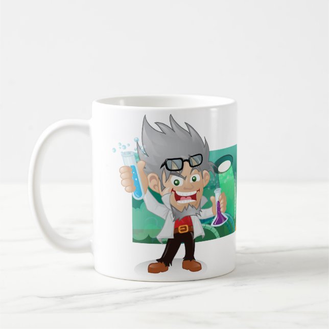 Mug Bande dessinée folle de laboratoire de (Gauche)