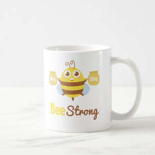 Mug Bande dessinée forte d'abeille d'une manière