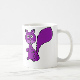 Mug Bande dessinée pourpre drôle d'écureuil
