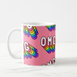 Mug Bande dessinée rose d'OMG